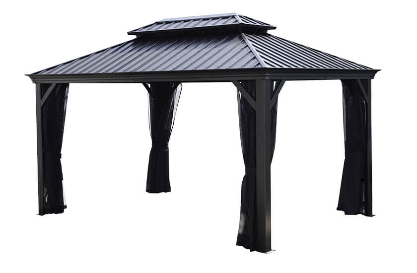 Abri de jardin modèle PORT-ROYAL AVEC MICAS ou RIDEAU