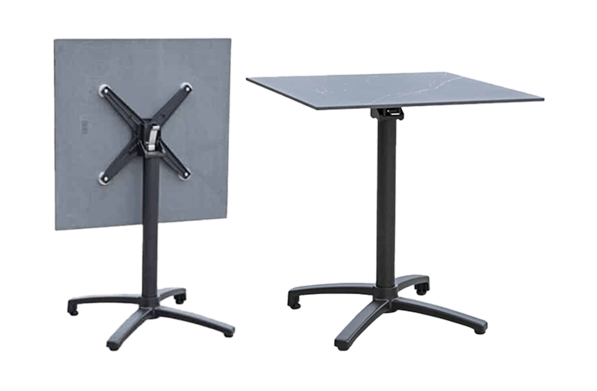 Folding Bistro Table with Sintered Stone Top
